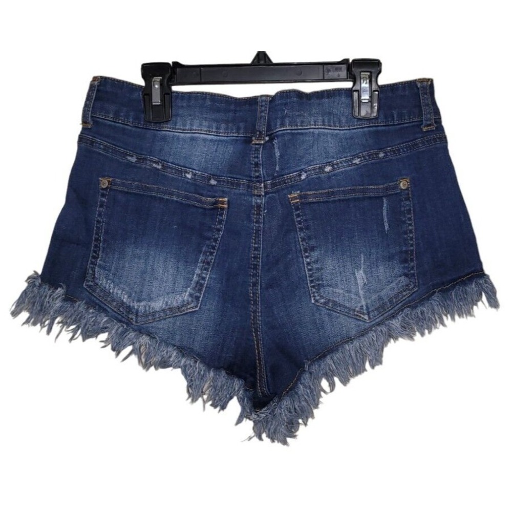 Anthropologie‎ Altard State Shorts Womens 7 Cut Off Blue Denim Distressed Jean - Picture 4 of 12